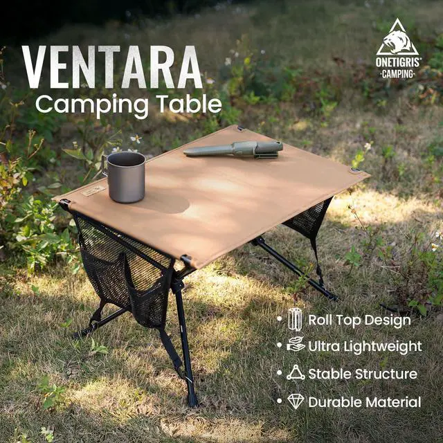 Alt view image 2 of 7 - VENTARA Camping Table, Ultralight Foldable Table Sturdy & Quick Setup, Weighs Only 2.4 lbs, Perfect for Camping, Hiking, Backpacking, Picnic, Beach, Travel
