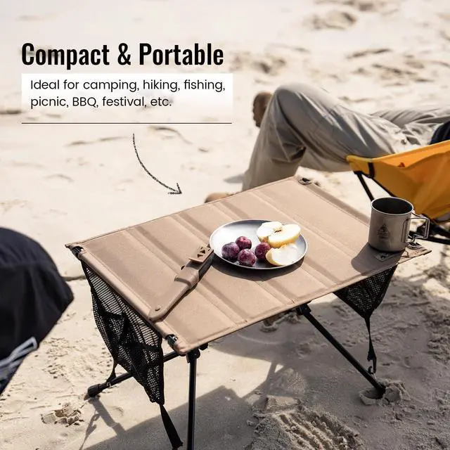 Alt view image 7 of 7 - VENTARA Camping Table, Ultralight Foldable Table Sturdy & Quick Setup, Weighs Only 2.4 lbs, Perfect for Camping, Hiking, Backpacking, Picnic, Beach, Travel