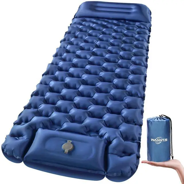 Main image of Sleeping Pad, Ultralight Inflatable Sleeping Pad for Camping, Built-in Pump, Ultimate for Hiking - Airpad, Carry Bag,-Compact & Lightweight Camping pad(Blue)