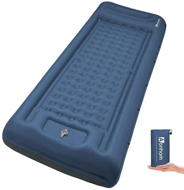 Main image of Camping Sleeping Pad, 5" Ultralight Inflatable Sleeping Mat with Pillow, Built-in Foot Pump Inflatable Sleeping Pads Compact for Camping Backpacking Hiking Traveling Tent