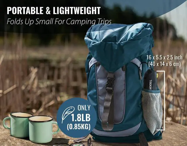 Alt view image 2 of 7 - Small Camping Table - Beach Table that Fold Up - Lightweight, Foldable, Potable Folding Small Outdoor Table - for Camp, Hiking, Campers & Summer Outing Trip