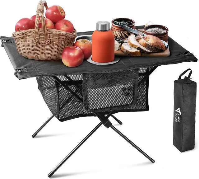 Main image of Small Beach Tables for Sand Foldable, Portable Camping Table Folding with Cup Holders & Mesh Storage for Camp Tent Side Picnic Tailgate Travel Outdoor Compact Ultralight Backpack Hiking