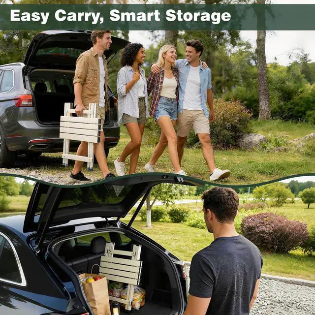 Alt view image 5 of 7 - Folding Camping Table - Lightweight Aluminum Portable Picnic Table, 18.5x18.5x24.5 Inch for Cooking, Beach, Hiking, Travel, Fishing, BBQ, Indoor Outdoor Small Foldable Camp Tables