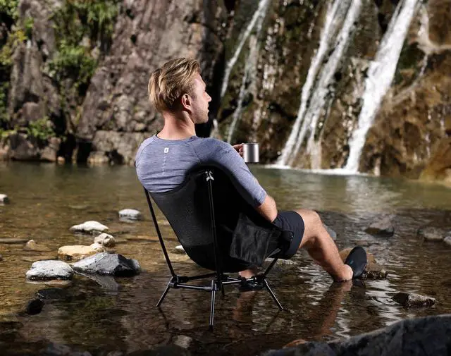 Alt view image 6 of 6 - Ultralight Folding Camping Chair, Heavy Duty Portable Compact for Outdoor Camp, Travel, Beach, Picnic, Festival, Hiking, Lightweight Backpacking (Black)