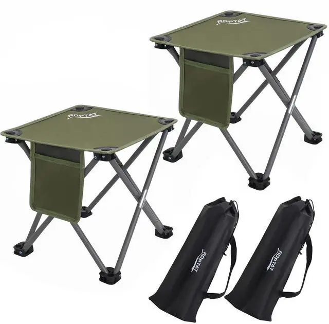 Main image of 2 Pack Camping Stool,Portable Folding Compact Lightweight Stool Seat for Camping Fishing Hiking Gardening Outdoor Walking Backpacking Travelling and Beach with Carry Bag
