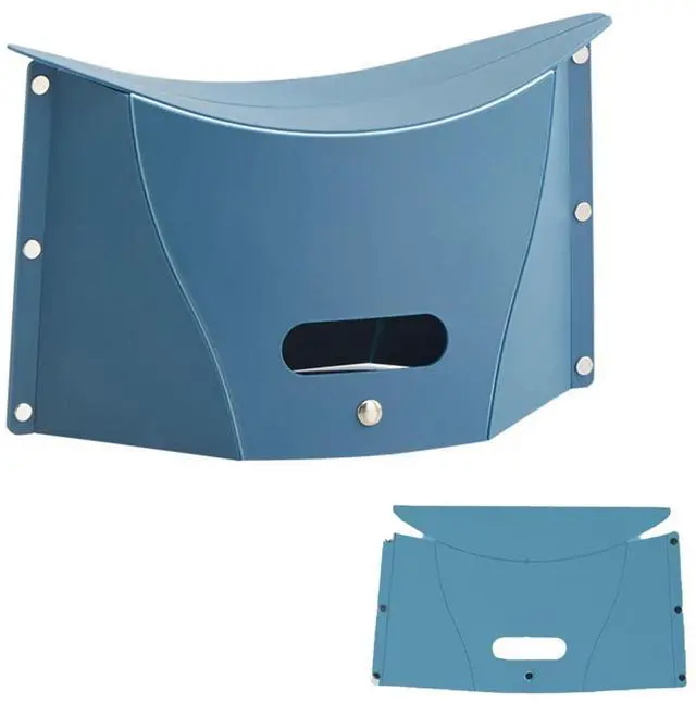 Main image of Folding Portable Camping Hiking Stool, Lightweight Collapsable Foldable Chair for Travel Gathering BBQ Subway Library Backpacking Outdoor Ultralight Mini (Blue)