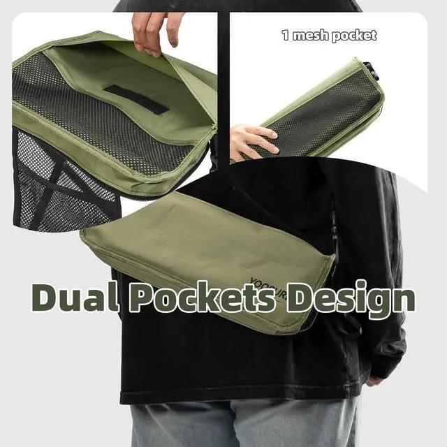 Alt view image 6 of 7 - 16" Extra Tall Portable Folding Stool for Adults, X-Large Collapsible Camping Chair with 3 Storage Pockets, Heavy Duty Travel Seat for Fishing, Hiking, Gardening