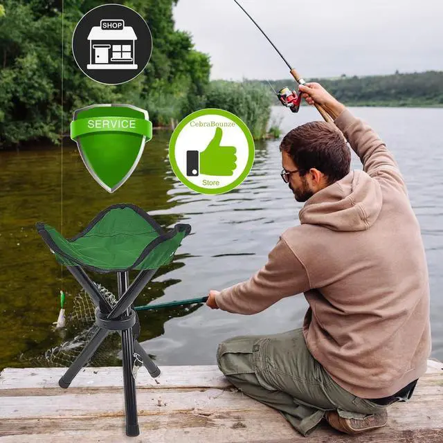 Alt view image 2 of 7 - Travel Folding Camping Stool, Use Height 14" and Max Weight 240 lbs Outdoor Portable Party Chair Fishing Chair Seat for Camping Fishing Hiking Gardening and Beach Painting