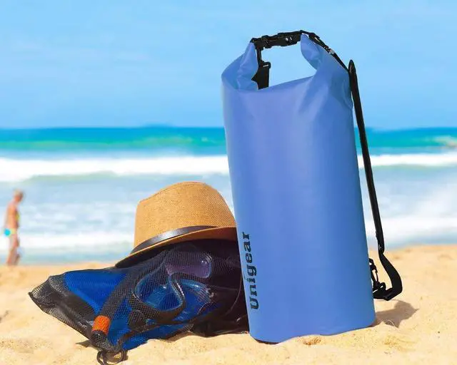 Alt view image 7 of 7 - Dry Bag Waterproof, Floating and Lightweight Bags for Kayaking, Boating, Fishing, Swimming and Camping with Waterproof Phone Case (Sky Blue, 5L)