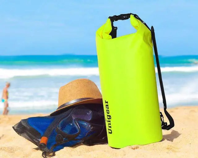 Alt view image 7 of 7 - Dry Bag Waterproof, Floating and Lightweight Bags for Kayaking, Boating, Fishing, Swimming and Camping with Waterproof Phone Case (Yellow, 2L)