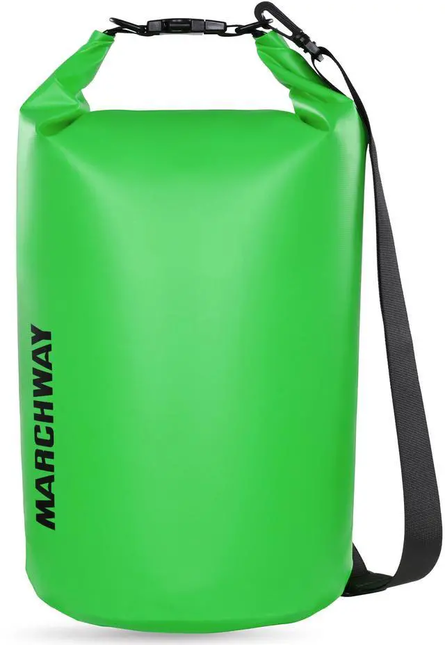 Main image of Floating Waterproof Dry Bag Backpack 5L/10L/20L/30L/40L, Roll Top Sack Keeps Gear Dry for Kayaking, Rafting, Boating, Swimming, Camping, Hiking, Beach, Fishing (Green, 5L)