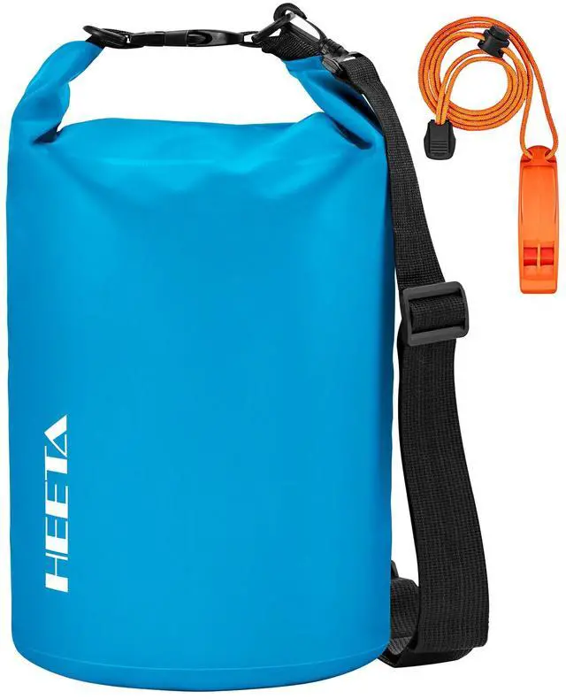 Main image of Waterproof Dry Bag for Women Men, Roll Top Lightweight Dry Storage Bag Backpack with Emergency Whistle for Travel, Kayaking, Boating, Camping, Beach, Cruise Ship Essentials (Blue, 5L)