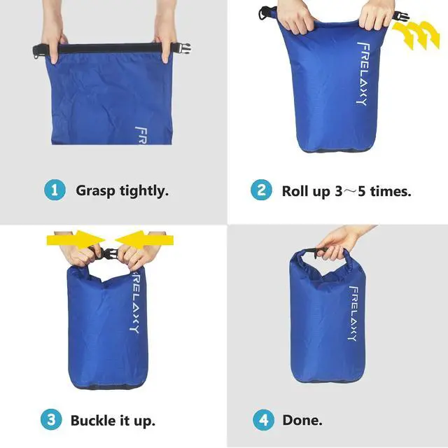 Alt view image 6 of 7 - Dry Bag 3-Pack/5-Pack, Ultralight Dry Sack, Outdoor Bags Keep Gear Dry for Hiking, Backpacking, Kayaking, Camping, Swimming, Boating
