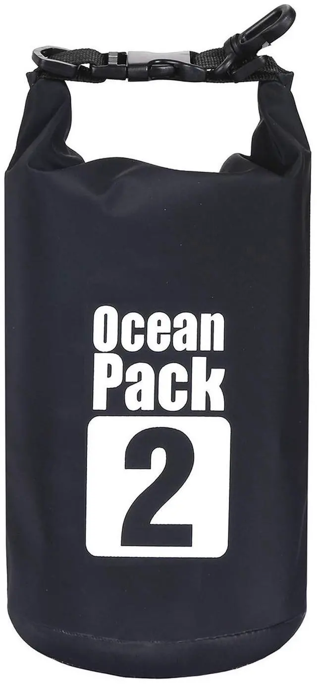 Main image of 2L Black 500D Tarpaulin Heavy-Duty PVC Water Proof Dry Bag Sack for Kayaking/Boating/Canoeing/Fishing/Rafting/Swimming/Camping/Snowboarding