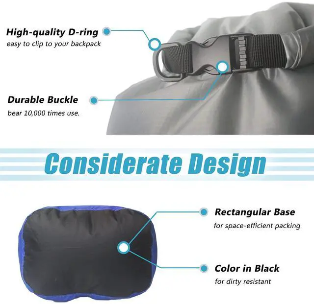 Alt view image 4 of 7 - Dry Bag 3-Pack/5-Pack, Ultralight Dry Sack, Outdoor Bags Keep Gear Dry for Hiking, Backpacking, Kayaking, Camping, Swimming, Boating