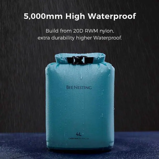 Alt view image 2 of 7 - Ultralight Dry Bags-Waterproof Siliconized Dry Sack Accessory for Lightweight Travel, Boating, Kayaking, Camping, SwimmingGray 2L Shoulder strap not included