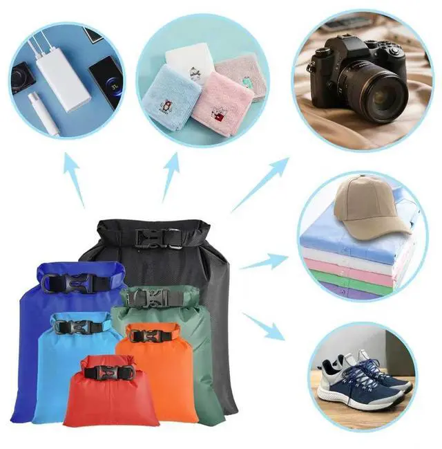 Alt view image 6 of 7 - 6PCS Dry Bags Waterproof, Lightweight Dry Bags for Kayaking WaterproofOutdoor Waterproof Bag for Kayaking Hiking Boating Camping