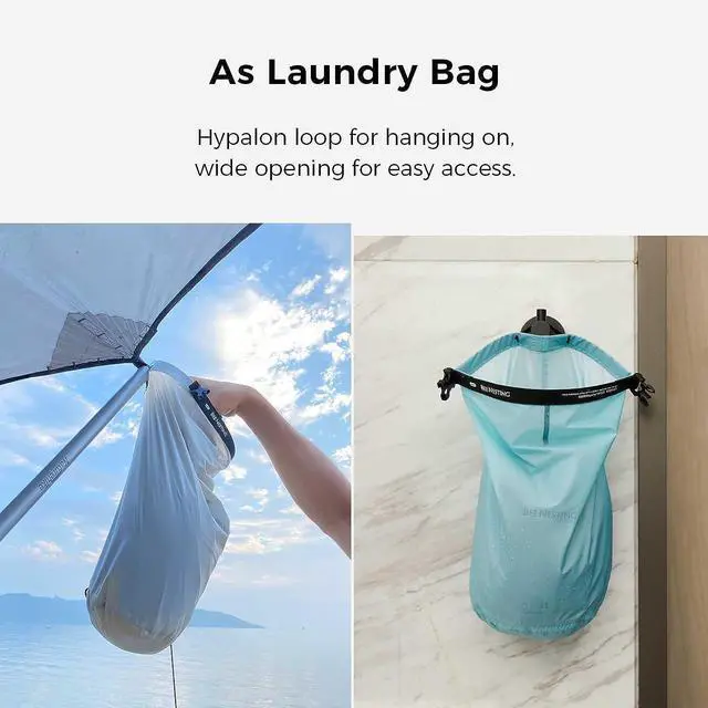 Alt view image 4 of 7 - Ultralight Dry Bags-Waterproof Siliconized Dry Sack Accessory for Lightweight Travel, Boating, Kayaking, Camping, SwimmingGray 2L Shoulder strap not included