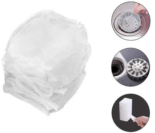 Alt view image 5 of 7 - Kitchen Sink Strainer Mesh Bag- 200 PCS Disposable Sink Net Strainer Filter Bags for Sink Drain for Collecting Kitchen Food Waste Leftover Garbage
