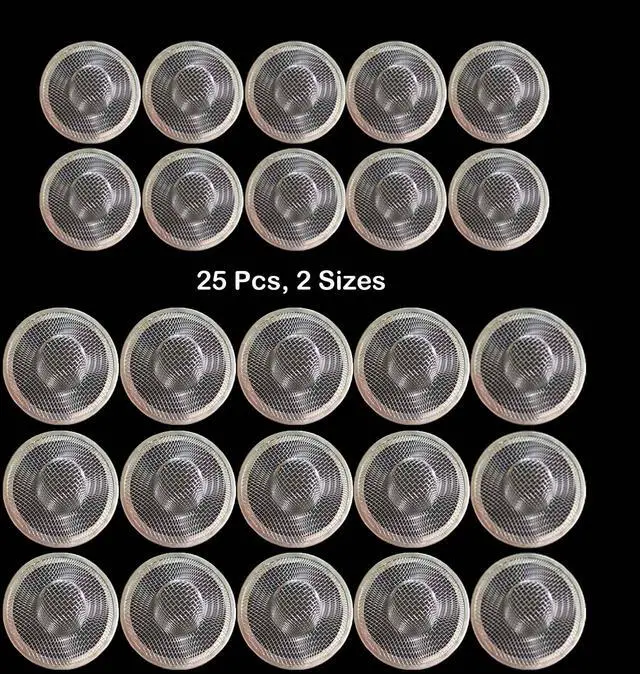 Alt view image 6 of 7 - 25PCS Bathroom Mesh Sink Drain Strainer, 2.75" & 2.125'' Stainless Steel Slop Basket Filter Trap, Mesh Tub Strainer Bathtub Drain Filter Screen for Bathroom Bathtub Laundry Lavatory Balcony RV Utility