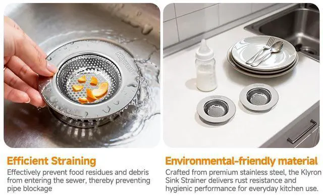 Alt view image 6 of 6 - 3-Pack Stainless Steel Kitchen Sink Strainer 2026 Deep Basket Drain Filter, Rust-Proof Food Catcher, Smooth Edge, Fits 3.5" for Kitchen, Utility Sinks, Basins. Anti-Clog, Dishwasher Safe (4.5" OD)