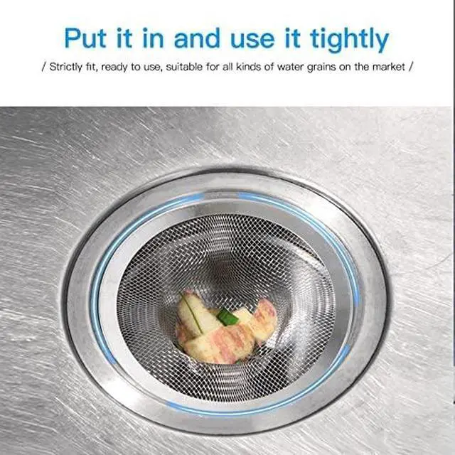 Alt view image 5 of 6 - 4PCS Heavy Duty Stainless Steel Sink Strainer,Sink Basket Set, Fits Most Kitchen Sinks 4.5'', Bathroom Sinks 2.75'',Shower Drains