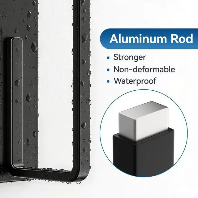 Alt view image 6 of 7 - Magnetic Paper Towel Holder Fits Jumbo Rolls, Black Heavy-Duty No Drill Towel Bar for Kitchen, Refrigerator, Washing Machine, RV, BBQ Grill Cart and Metal Storage Cabinet