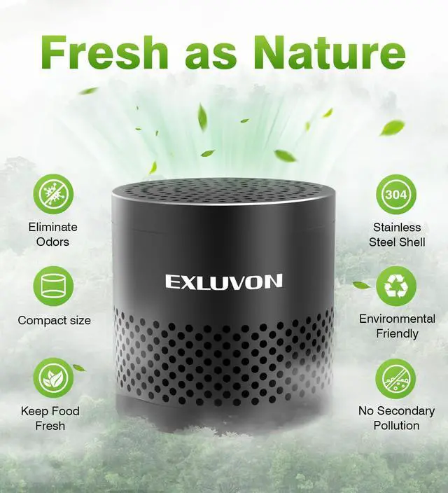 Alt view image 4 of 7 - Refrigerator Deodorizer, Fridge Odor Eliminator Lasts for 10 Years, Household Essentials Fridge Smell Eliminator, More Effective Than Baking Soda and Bamboo Charcoal Air Purifying Bag, Black