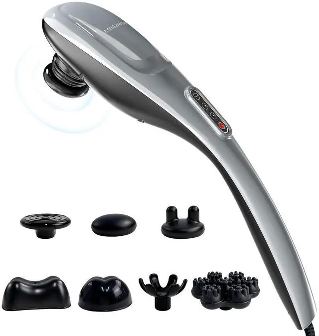 Main image of Handheld Deep Tissue Neck Back Massager for Shoulders, Waist, Legs, 3600 RPM Powerful Motor Electric Neck Massager with 5 Nodes & 5 Speeds, A Little Heavy