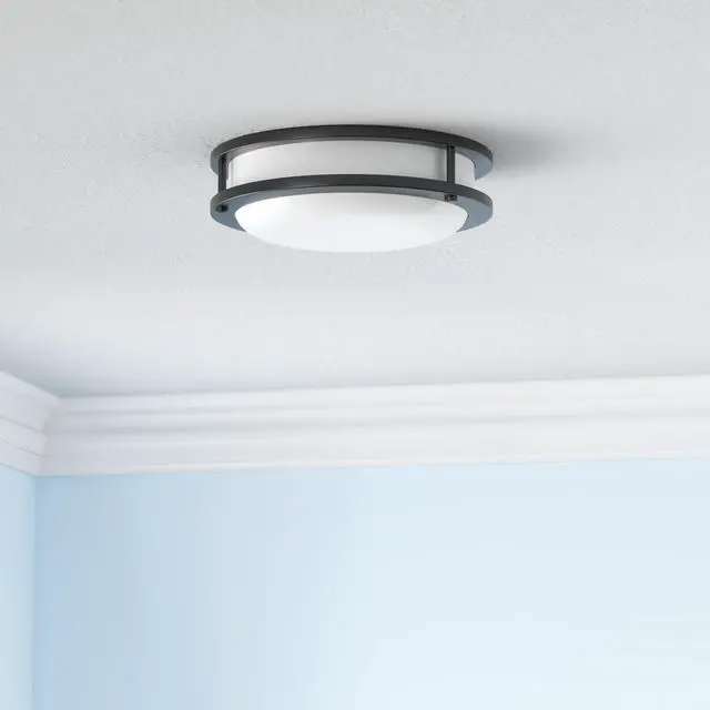 Alt view image 2 of 7 - 13 inch Flush Mount LED Ceiling Light Fixture, 2700K/3000K/3500K/4000K/5000K Adjustable Ceiling Lights, Oil Rubbed Bronze Saturn Dimmable Lighting for Hallway Bathroom or Kitchen, ETL Listed