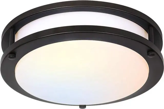 Main image of 13 inch Flush Mount LED Ceiling Light Fixture, 2700K/3000K/3500K/4000K/5000K Adjustable Ceiling Lights, Oil Rubbed Bronze Saturn Dimmable Lighting for Hallway Bathroom or Kitchen, ETL Listed