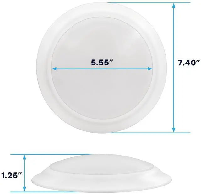 Alt view image 3 of 7 - 6 Inch LED Disk Lights, Dimmable Flush Mount Ceiling Light, 5CCT Selectable 2700K 3000K 3500K 4000K 5000K, 12.5W, 1000LM, Surface Mount Light Fixture, Damp Rated, Energy Star, ETL