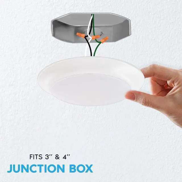 Alt view image 6 of 7 - 6 Inch LED Disk Lights, Dimmable Flush Mount Ceiling Light, 5CCT Selectable 2700K 3000K 3500K 4000K 5000K, 12.5W, 1000LM, Surface Mount Light Fixture, Damp Rated, Energy Star, ETL