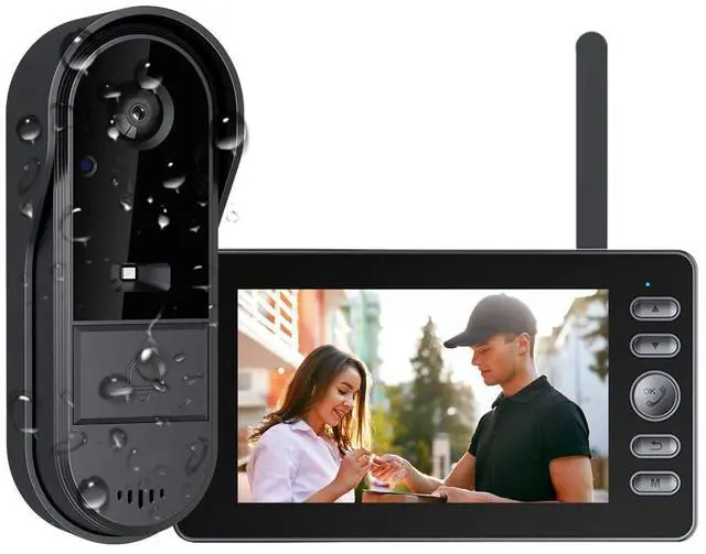 Main image of Doorbell Camera Wireless No Subscription with Monitor for Home/Apartment, Video Doorbell 1080P No App/WiFi Needed, Intercom 2-Way Talk,Waterproof Door Bell with Recording & Night Vision