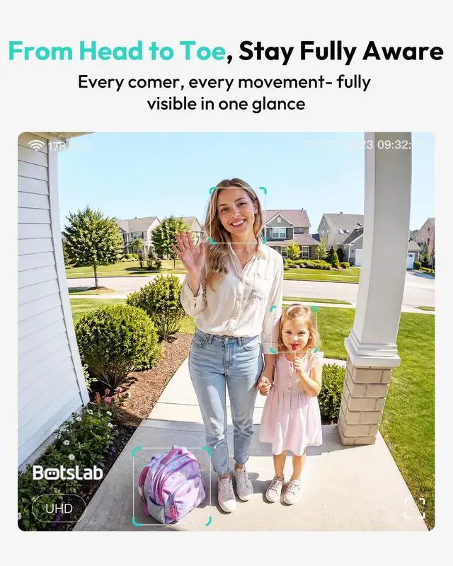 Alt view image 2 of 7 - 2K Doorbell Camera Wireless with Head-to-Toe View, No Monthly Fee, Video Doorbell with 2-Way Audio, Human Detection, Package Recognition, 150 Day Battery Life, Easy Installation, 2.4Ghz WiFi
