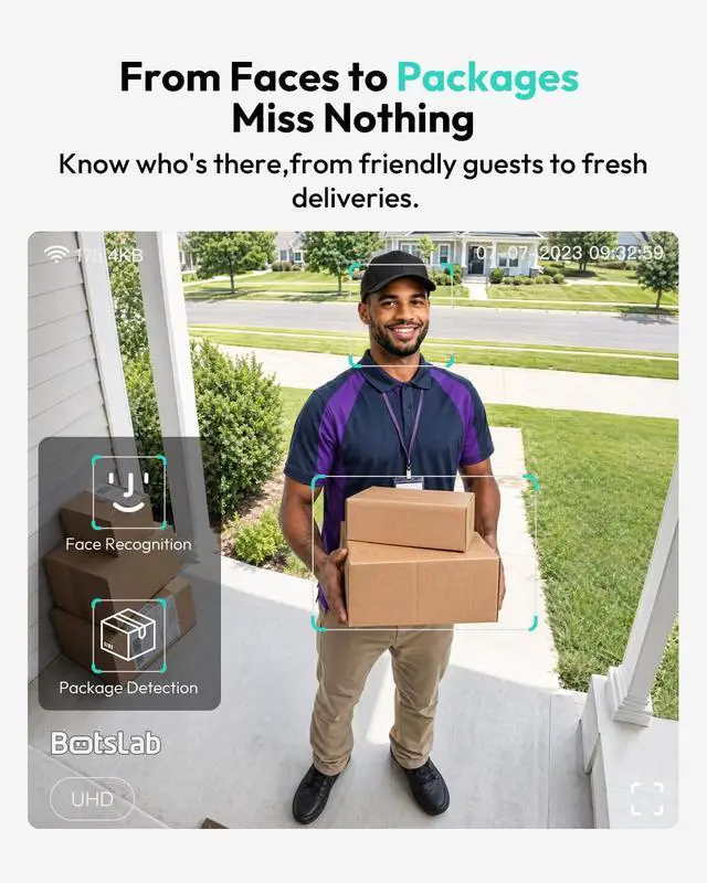 Alt view image 3 of 7 - 2K Doorbell Camera Wireless with Head-to-Toe View, No Monthly Fee, Video Doorbell with 2-Way Audio, Human Detection, Package Recognition, 150 Day Battery Life, Easy Installation, 2.4Ghz WiFi