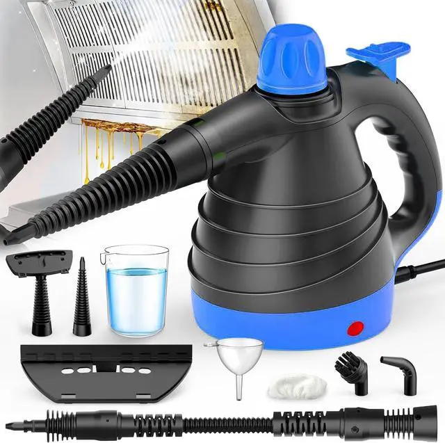 Main image of Handheld Steam Cleaner, Fast Heating High-Temperature Steam for Multi-Surface Cleaning, Portable Steam Cleaner for Home Use with 9 Accessories, Steamer for Cleaning Kitchen Bathroom Tile and Car(Blue)