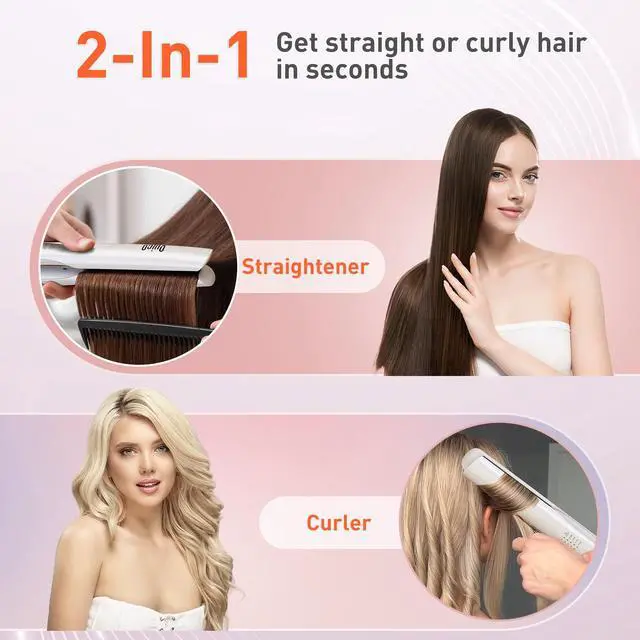 Alt view image 4 of 7 - Hair Straightener, 100-240V Dual Voltage Straightener and Curler
