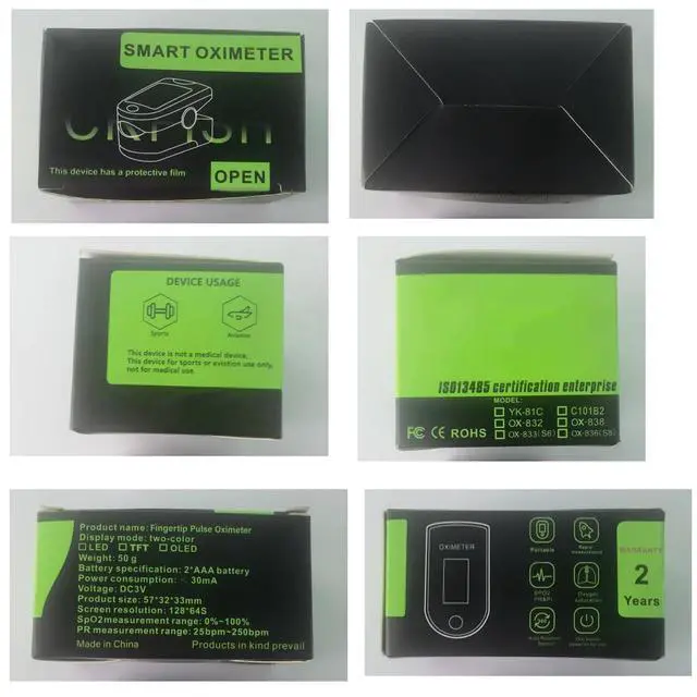 Alt view image 7 of 7 - Blood oxygen meter finger, Oxygen meter finger pulse oximeter, Pulse oximeter for kids and Adult, Oxymeter Pulse OX for Sports Aviation Use Pink1