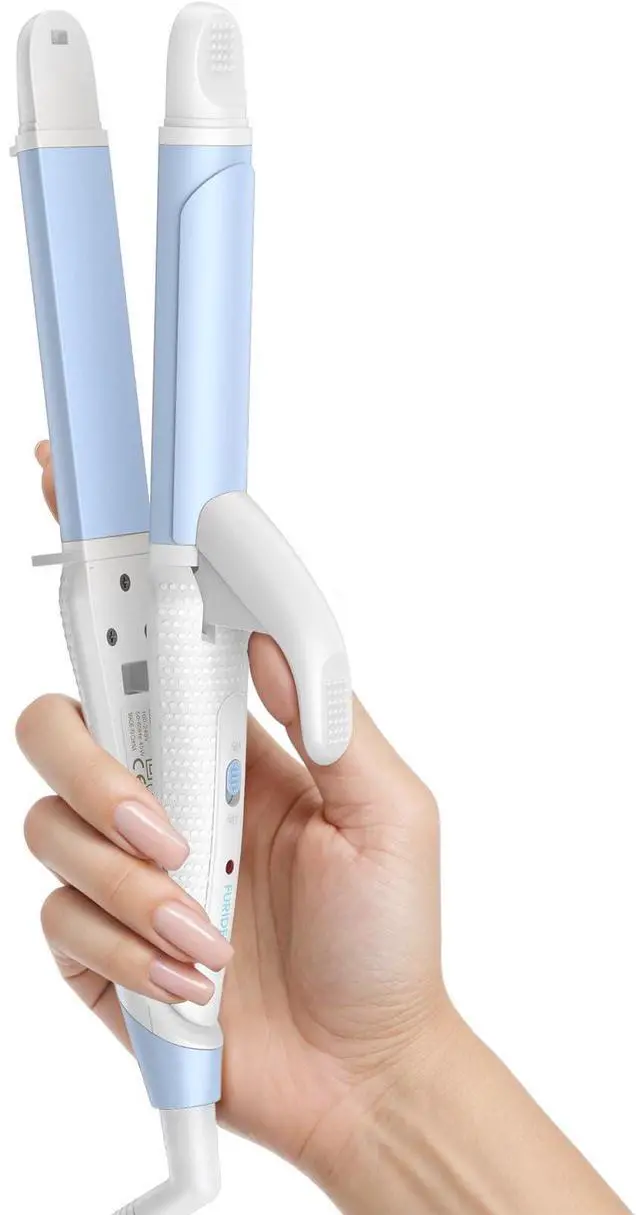 Main image of Europe Travel Curling Iron Mini: Dual Voltage Curling Iron for Traveling - Mini Travel Curling Irons 1 Inch with US Plug, Blue 390 for Fine/Damaged Short Hair