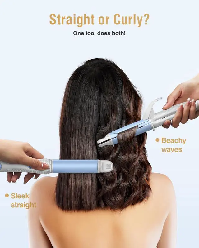 Alt view image 5 of 7 - Europe Travel Curling Iron Mini: Dual Voltage Curling Iron for Traveling - Mini Travel Curling Irons 1 Inch with US Plug, Blue 390 for Fine/Damaged Short Hair