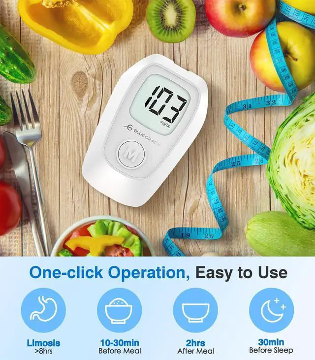 Alt view image 7 of 7 - G-425 Glucose Monitor Kit, Blood Sugar Monitor with Glucose Meter, Lancing Device, 50 Test Strips and 50 Lancets, Blood sugar testing kit for Home Use, Diabetes Home Testing Kit