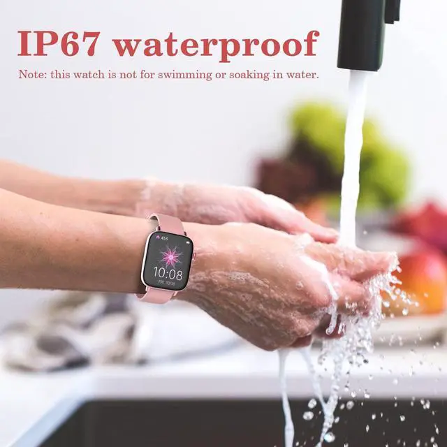 Alt view image 6 of 7 - 1.9" Smart Watch for Women - Bluetooth Call Fitness Tracker with Heart Rate/Sleep Monitor/Menstrual Reminder, DIY Watch Face Waterproof Smartwatch Compatible with Android iPhone (Pink)