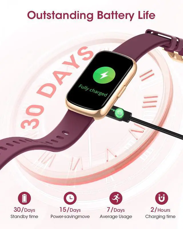 Alt view image 6 of 7 - Health Fitness Tracker for Women Men: Fitness Smart Watch for Woman with 24H Heart Rate Monitor Blood Oxygen Sleep Tracker Calorie Step 5ATM Waterproof Activity Trackers for iPhone Android