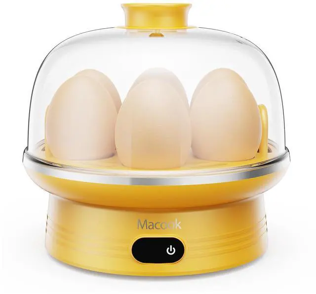 Main image of Easter Rapid Egg Cooker with Touchscreen 7-Egg Capacity, Soft/Medium/Hard-Boiled, Auto Shut-Off, BPA-Free & Dishwasher-Safe Parts, Measuring Cup Included (Yellow)
