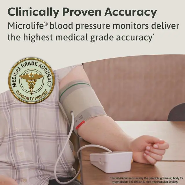 Alt view image 2 of 7 - BPM2 Automatic Digital Upper Arm Blood Pressure Monitor, Wide-Range Cuff Fits Most (Medium Large up to 16.5 in), Stores 60 Results