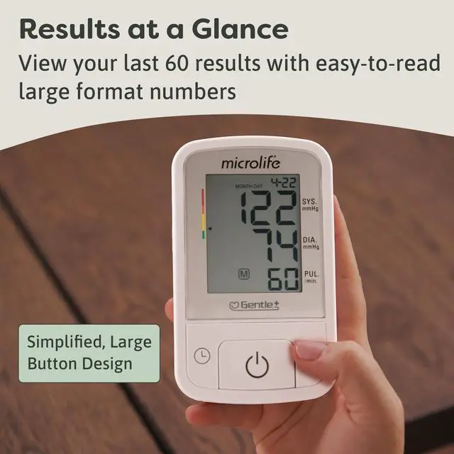 Alt view image 5 of 7 - BPM2 Automatic Digital Upper Arm Blood Pressure Monitor, Wide-Range Cuff Fits Most (Medium Large up to 16.5 in), Stores 60 Results