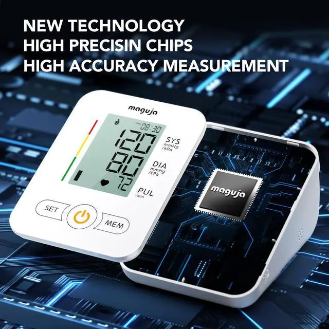 Alt view image 2 of 7 - Arm Blood Pressure Monitor,maguja Blood Pressure Machine,BP Monitor Automatic Upper Arm Digital with Blood Pressure Cuff for Home Use (White)