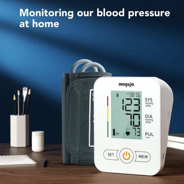 Alt view image 4 of 7 - Arm Blood Pressure Monitor,maguja Blood Pressure Machine,BP Monitor Automatic Upper Arm Digital with Blood Pressure Cuff for Home Use (White)