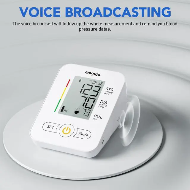 Alt view image 7 of 7 - Arm Blood Pressure Monitor,maguja Blood Pressure Machine,BP Monitor Automatic Upper Arm Digital with Blood Pressure Cuff for Home Use (White)